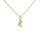 Collier doré lettre K martelée 42 cm