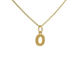 Hammered letter gold necklace