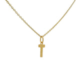Collier doré lettre "T" martelée 42 cm