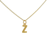 Collier doré lettre Z martelée 42 cm