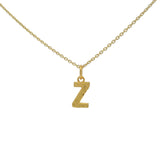 Collier doré lettre Z martelée 42 cm