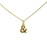 Collier doré lettre & martelée 42 cm