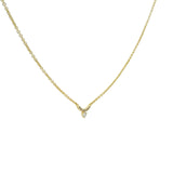 Gold and zircon necklace
