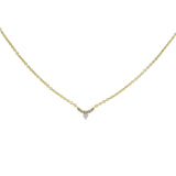 Gold and zircon necklace
