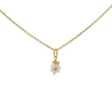 Gold daisy pendant necklace