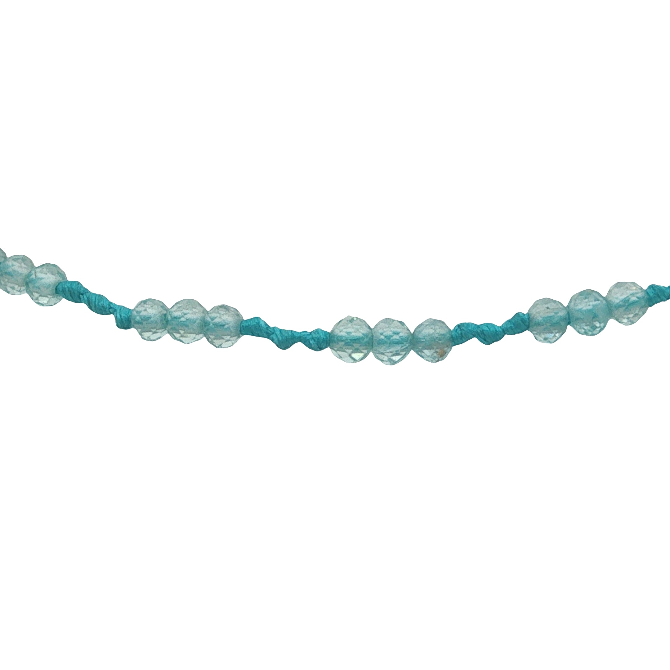 Bracelet doré apatite et noeuds bleus