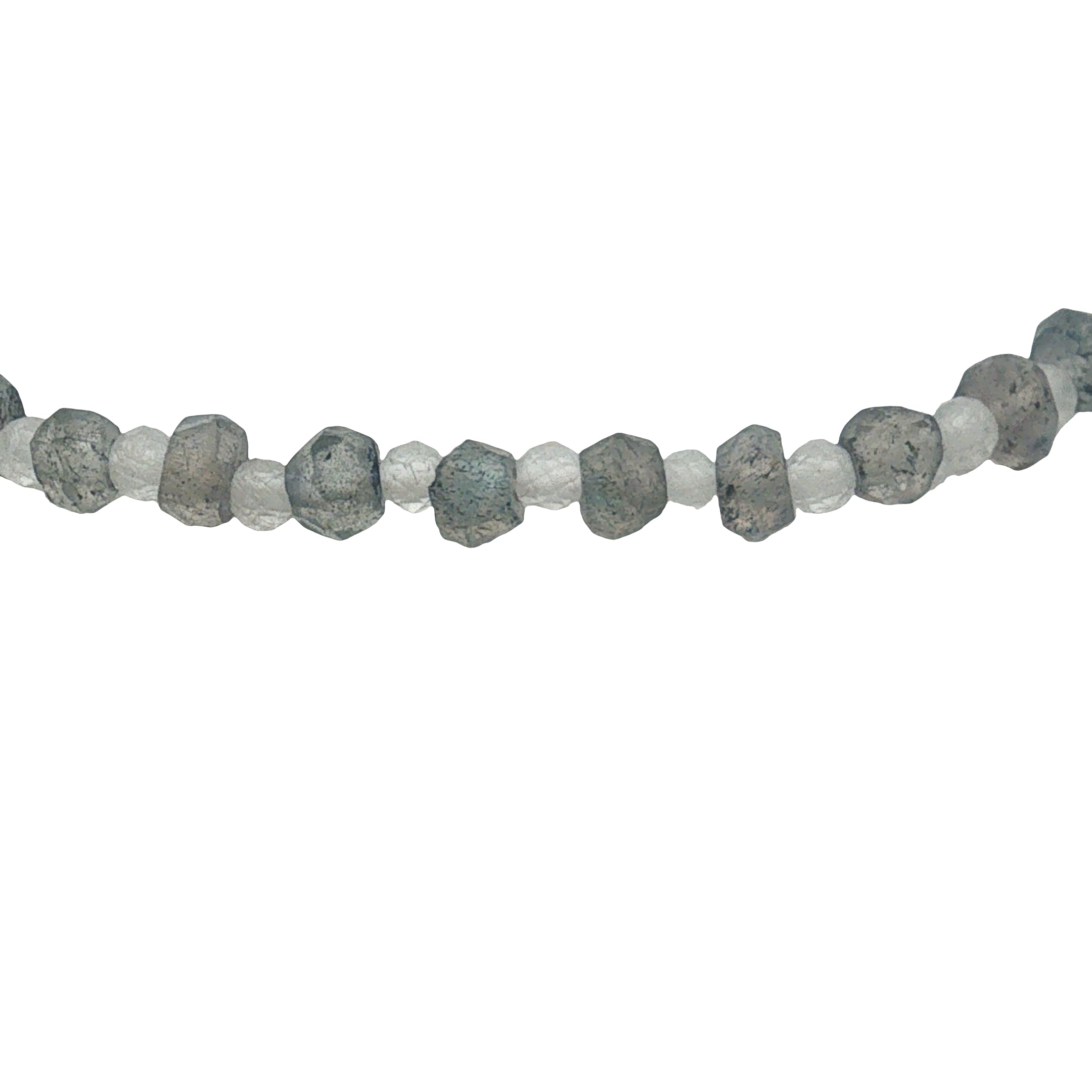 Bracelet doré alternance de labradorite et pierre de lune