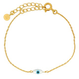 Bracelet doré avec petit oeil oval en nacre