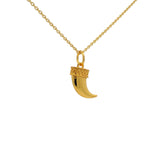 Collier doré petite corne 42 cm