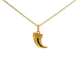 Collier doré petite corne 42 cm