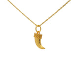 Collier doré petite corne 42 cm