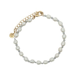 Bracelet doré perles de culture et labradorite