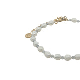 Bracelet doré perles de culture et labradorite
