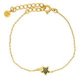 Shooting star zircon gold bracelet