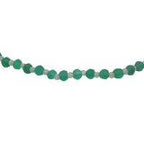 Chaine de cheville dorée avec onyx verte et pierre de lune
