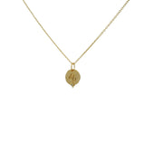 Gold necklace with zodiac sign medal