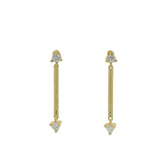 Boucles dorées tube et zircons