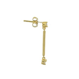 Boucles dorées tube et zircons