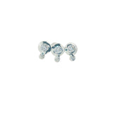 Boucles d'oreilles ear cuffs argent 925 trilogie de zircons