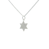925 silver necklace with Star of David and zircons