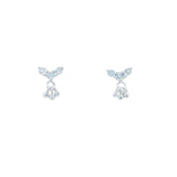 925 silver earrings with 3 zircons and tassels