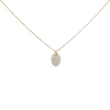 Collier doré tête bouddha taillée dans opale blanche 42 cm
