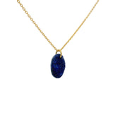 Golden necklace with natural stone Buddha pendant