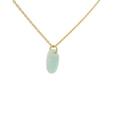 Golden necklace with natural stone Buddha pendant