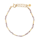 Gold stone and tube bracelet
