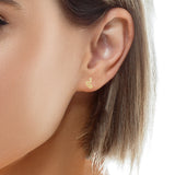 Snake and white zircon ear stud