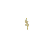 Lightning and white zircon ear stud
