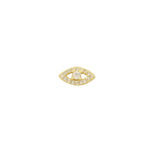 White zircon eye ear stud