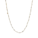 Santa Maria Gold Necklace in Labradorite, Moonstone and Cultured Pearl