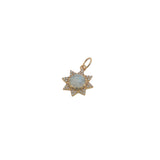 Charms doré soleil zircons et pierre de lune