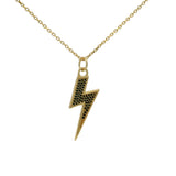 Lightning and zircon necklace