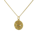 Collier médaille oeil labradorite zircons 42 cm