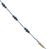 Collier doré lapis lazulis main de Fatma taillée dans la pierre 60 cm