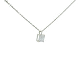 925 silver zircon solitaire necklace