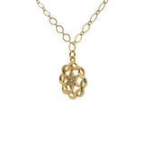 Collier doré médaille ajouré avec étoile de David 50 cm