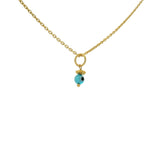 Gold necklace with blue eye pendant