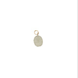 Charms doré fleur taillée dans du quartz citron avec fil doré