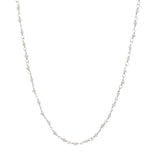 Collier rosary en argent 925 et pierre de lune