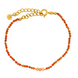 Bracelet doré corail rose