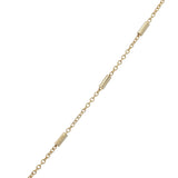 Collier doré clé tourmaline rose et zircons 60 cm