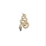 Charms doré serpent avec labradorite