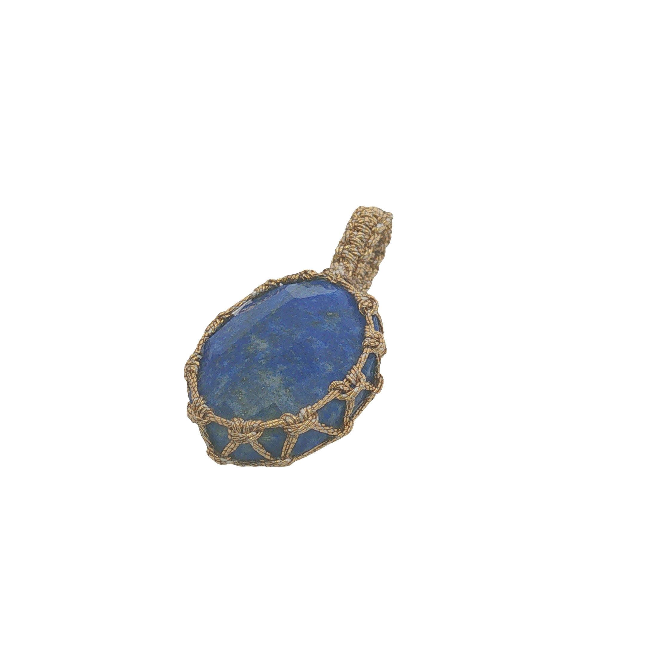 Charms doré Johri bazaar lapis lazuli et fil doré