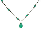Collier en fil orné d'un mix de pierres  42cm