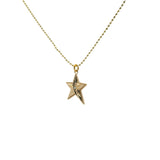 Collier doré étoile avec zircon 50 cm