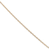 Gold necklace with oval zircon medal