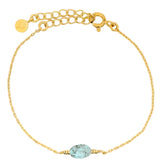 Bracelet doré Turquoise irrégulière entourée de disques